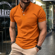 Luis - Elegantes Herren-Polo mit halbem Kragen