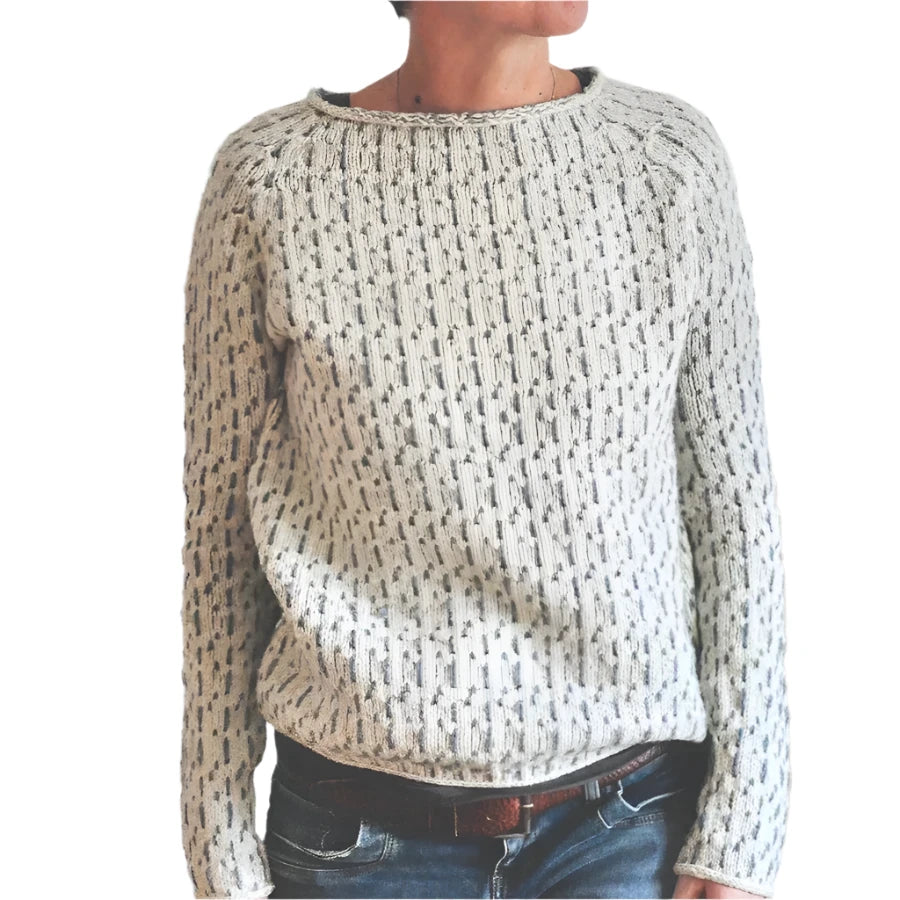 Fawn - Modischer Pullover mit Rundhalsausschnitt