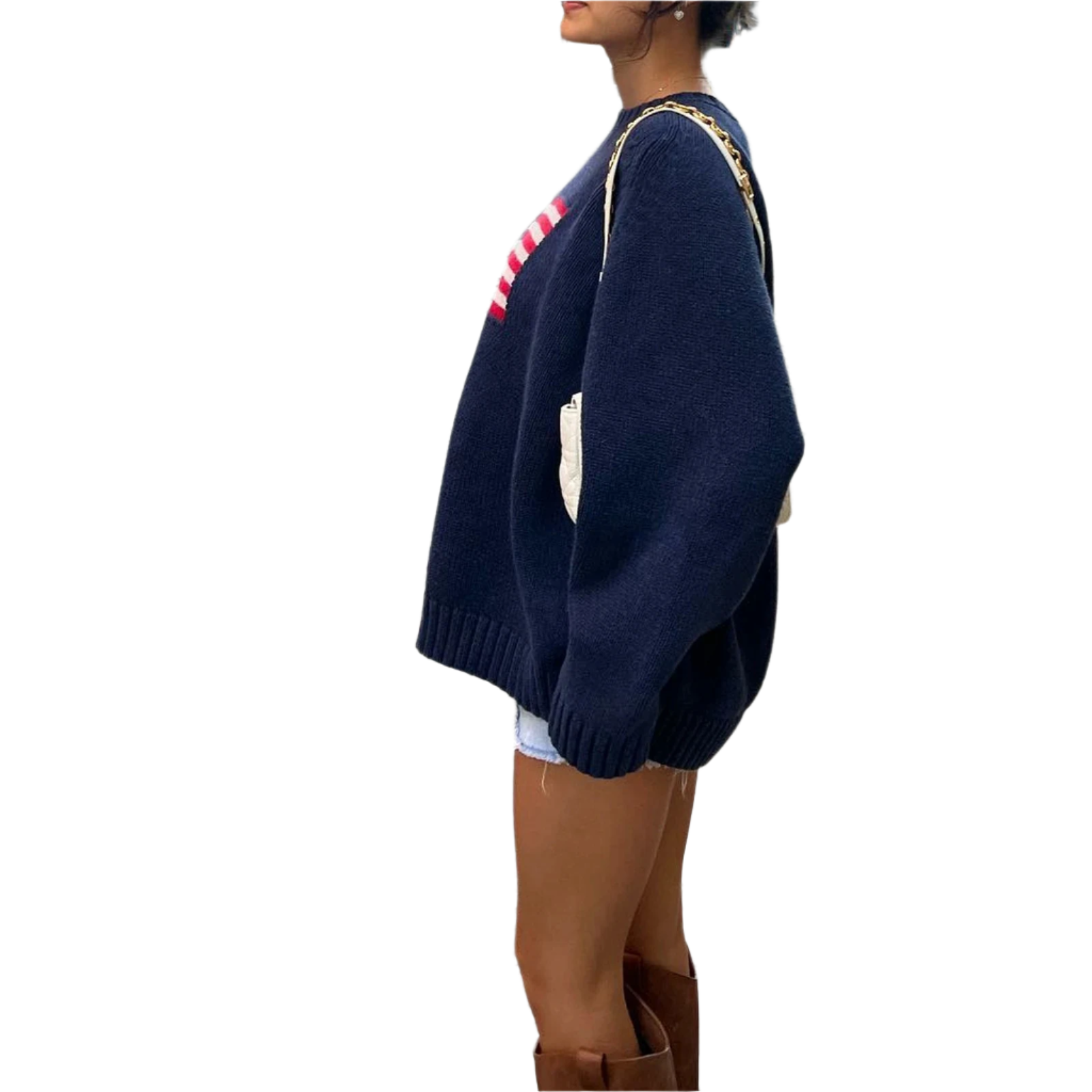 Ellanie - Strickpullover Amerikanische Flagge