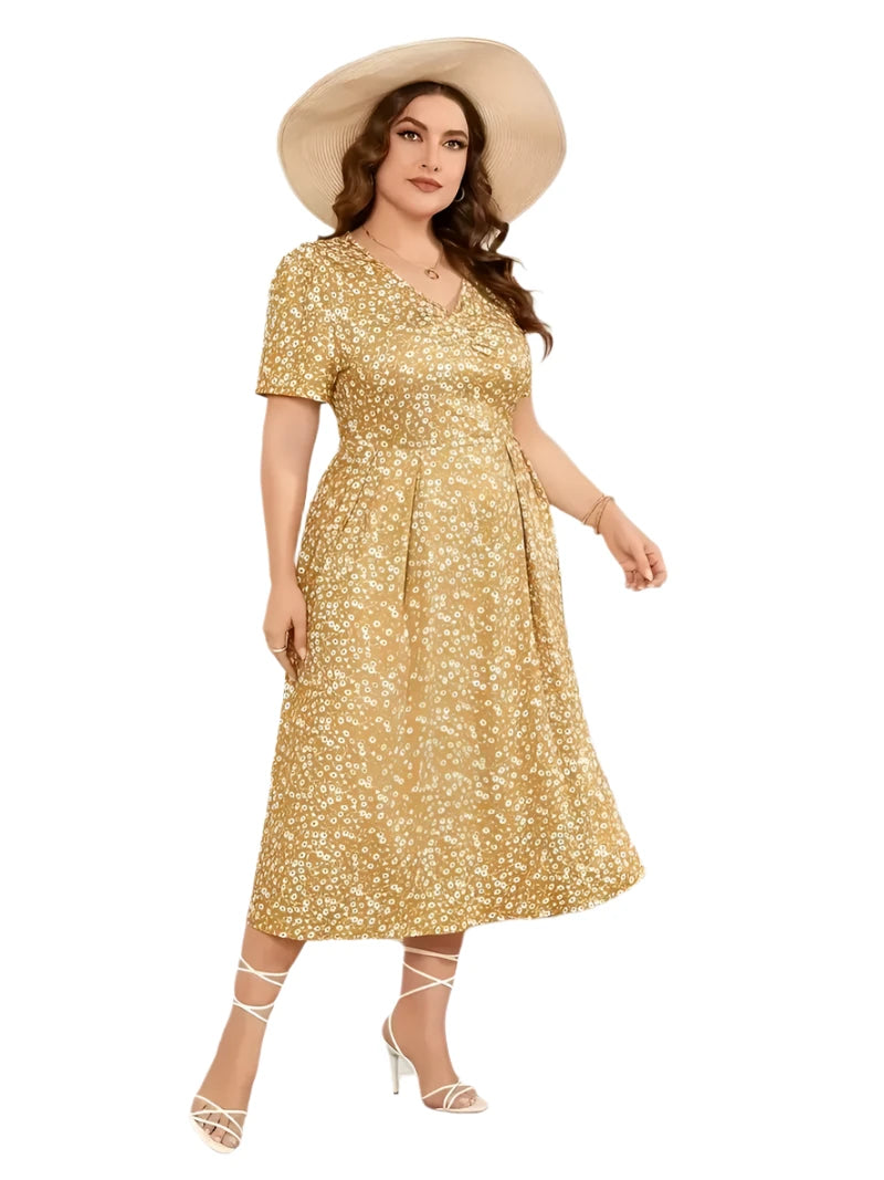 Shireen - Midi-knielanges Sommerkleid für Frauen