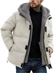 Levi - Warme Fleecejacke für Outdoor-Aktivitäten und Winterkleidung, zweiteilige Herren-Kapuzenjacke