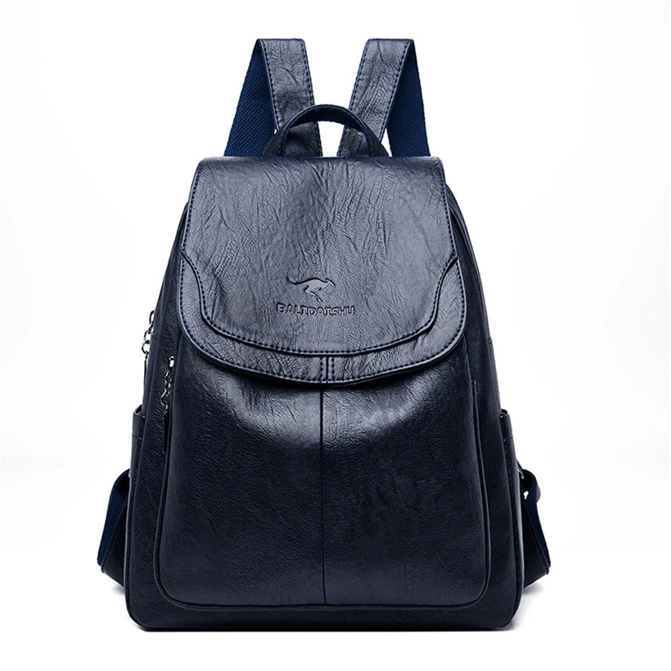 Lotte - Stylischer Damen-Rucksack aus Leder mit Diebstahlsicherung