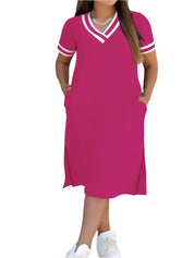 Bonnie - Damen Midi Sommerkleid knielang