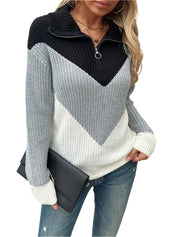 Lowella - Lässiger Pullover mit Reißverschluss für Frauen