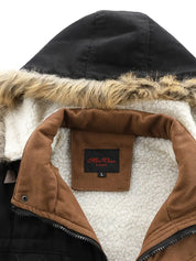 Morris - Winddichter Parka mit Kapuze aus Fleece und Kunstfell für Herren