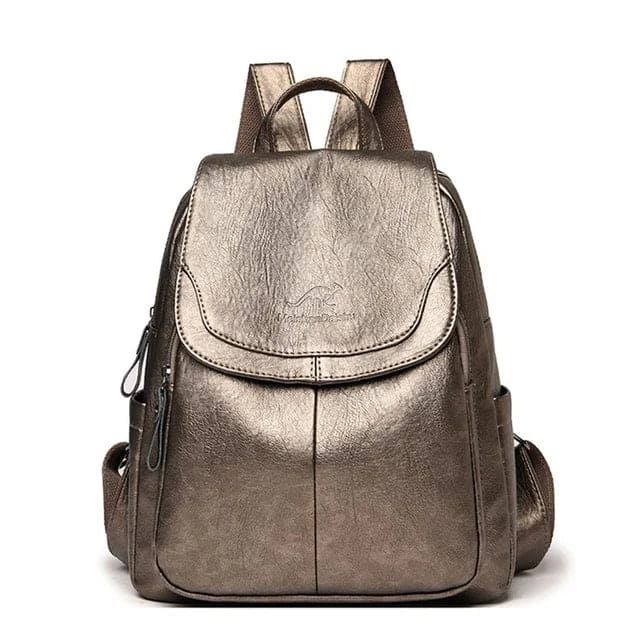 Lotte - Stylischer Damen-Rucksack aus Leder mit Diebstahlsicherung