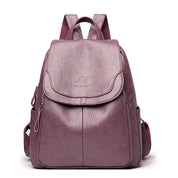 Lotte - Stylischer Damen-Rucksack aus Leder mit Diebstahlsicherung