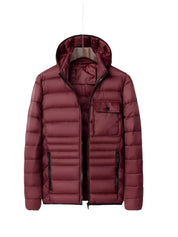 Bader - Warmer Puffer-Herren-Wintermantel mit Kapuze und Stehkragen