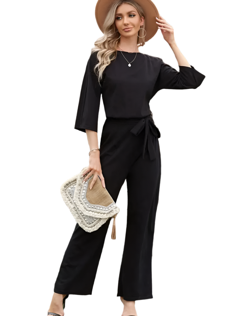 Eleganter-Jumpsuit-mit-Gurtel-Dolman-Armel-weites-Bein-Damenbekleidung-Leyna-Moda-8.png