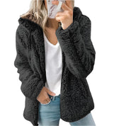 Joanne - Flauschige Strickjacke mit Kapuze für Frauen