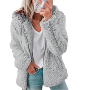 Joanne - Flauschige Strickjacke mit Kapuze für Frauen