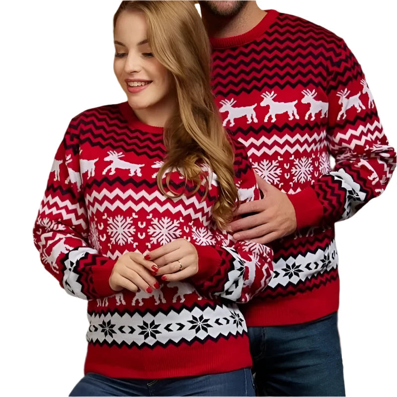 Paar-Weihnachts-Pullover-Rundhalsausschnitt-Langarm-Paar-Weihnachts-Leyna-Moda.webp