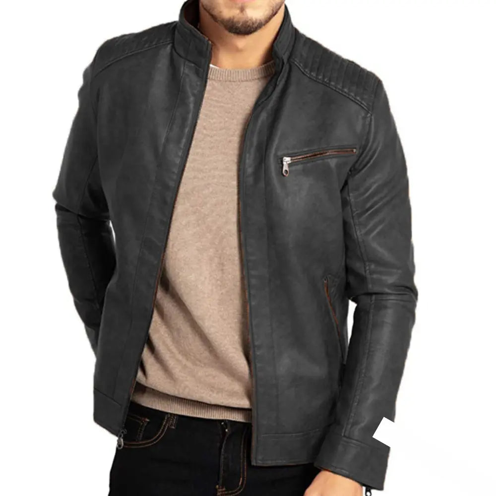 Deon - Winddichte Herren Lederjacke