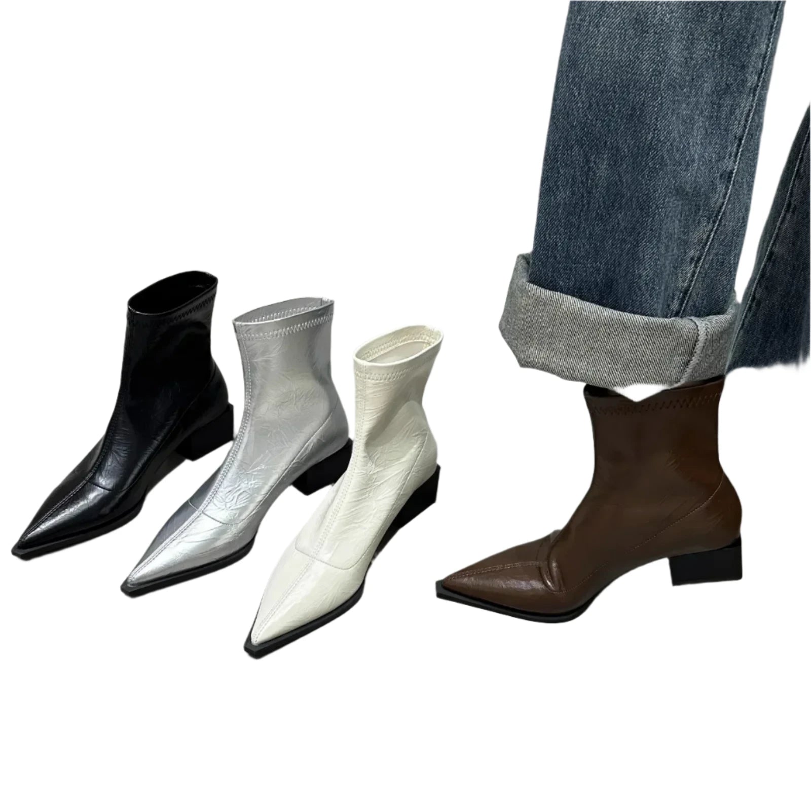 Shayne - Herbstschuhe: spitze Stiefeletten