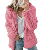 Joanne - Flauschige Strickjacke mit Kapuze für Frauen