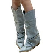 Lyndsey - Winterfeste Stiefel aus Denim