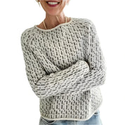 Fawn - Modischer Pullover mit Rundhalsausschnitt