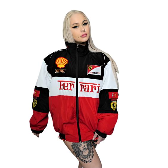 Racewear - Von Ferrari inspirierte Unisex-Rennweste im Retro-Stil