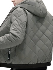 Gerwin - Warme Winterjacke mit Kapuze: wattierte Herbst- und Winter-Outdoorjacke für Herren