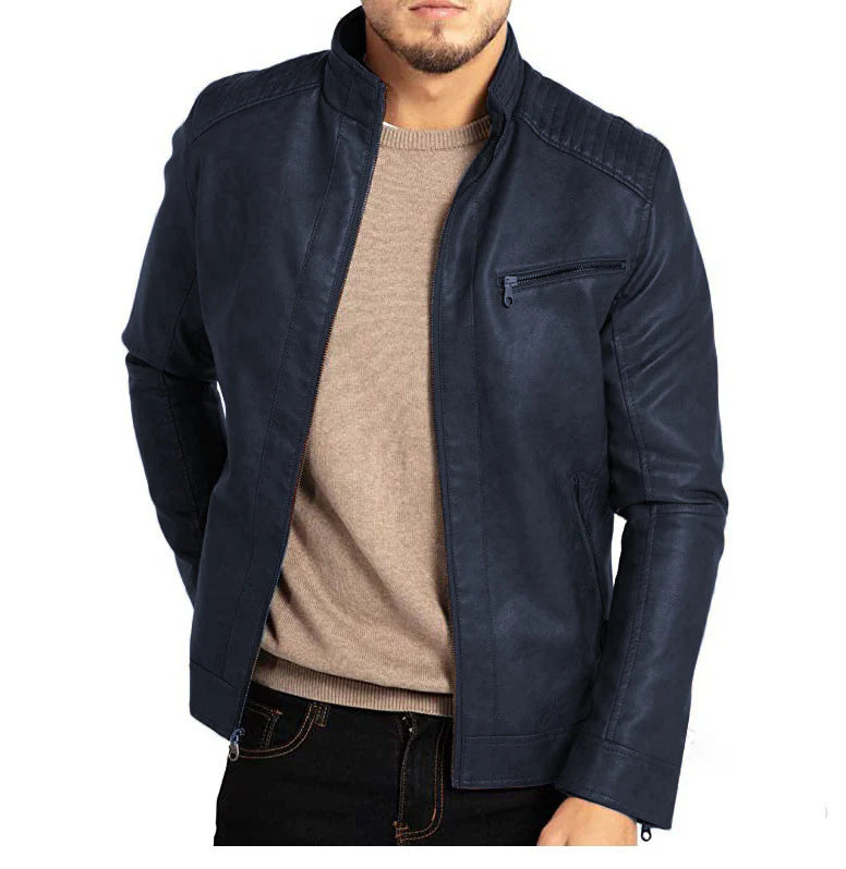 Deon - Winddichte Herren Lederjacke